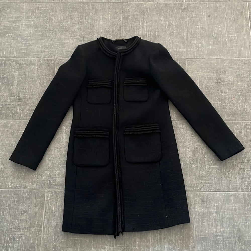 NWT J Crew tweed lady coat, size 0